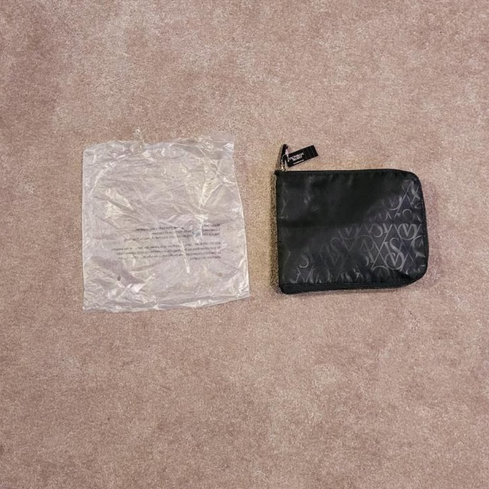 Victoria's Secret Foldable Cinch Tote, Black, NWT